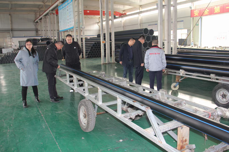 新疆天業(yè)集團(tuán)公司董事長李河、譚新民等人蒞臨陜西甘霖實(shí)業(yè)公司考察指導(dǎo)工作